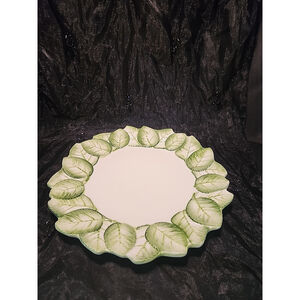 Duggan Society Leaf Pattern Dinner Plate, New